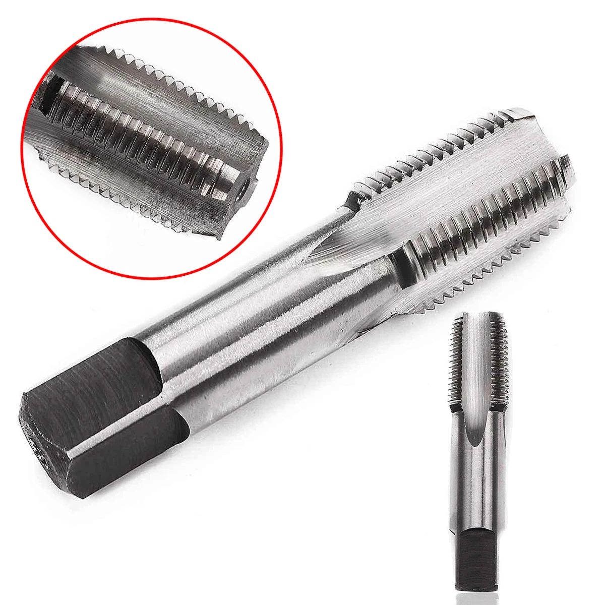 

1pc Mayitr Smooth High Hardness 3/8"-18 NPT Screw Tap Durable High Speed Steel HSS Thread Cutting Taper Pipe Taps 70*16mm