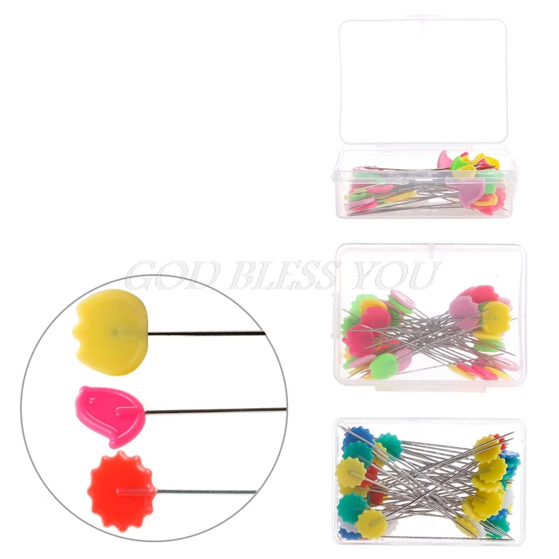 

50X Patchwork Pins Flower Button Head Pins DIY Quilting Tool Sewing Accessories