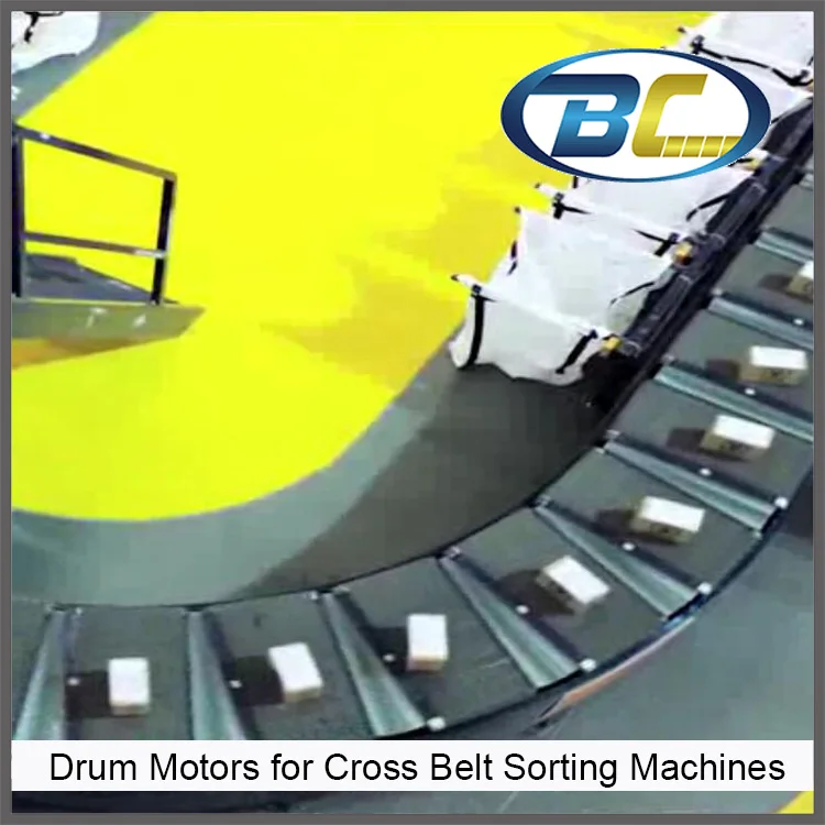 우편 서비스의 크로스 벨트 분류 기계 용 드럼 모터 48V, 물류, 벨트 유형 자동차 개체 분류 용 전동 풀리belt