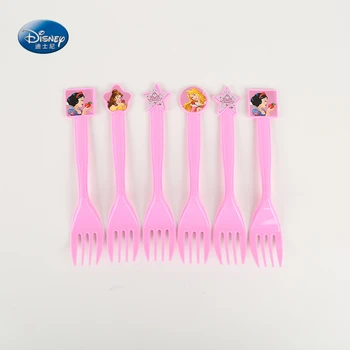 

Princess Theme beautiful Forks Kids Girls Birthday Party Disposable Fork Party Supplies Decoration 6pcs/lot