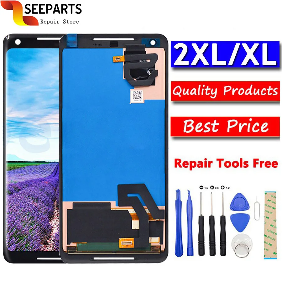 

For 6.0" Google Pixel 2 XL LCD Display Touch Screen Digitizer Assembly For 5.0" Google Pixel 2XL LCD Pixel 2 Screen Replacement