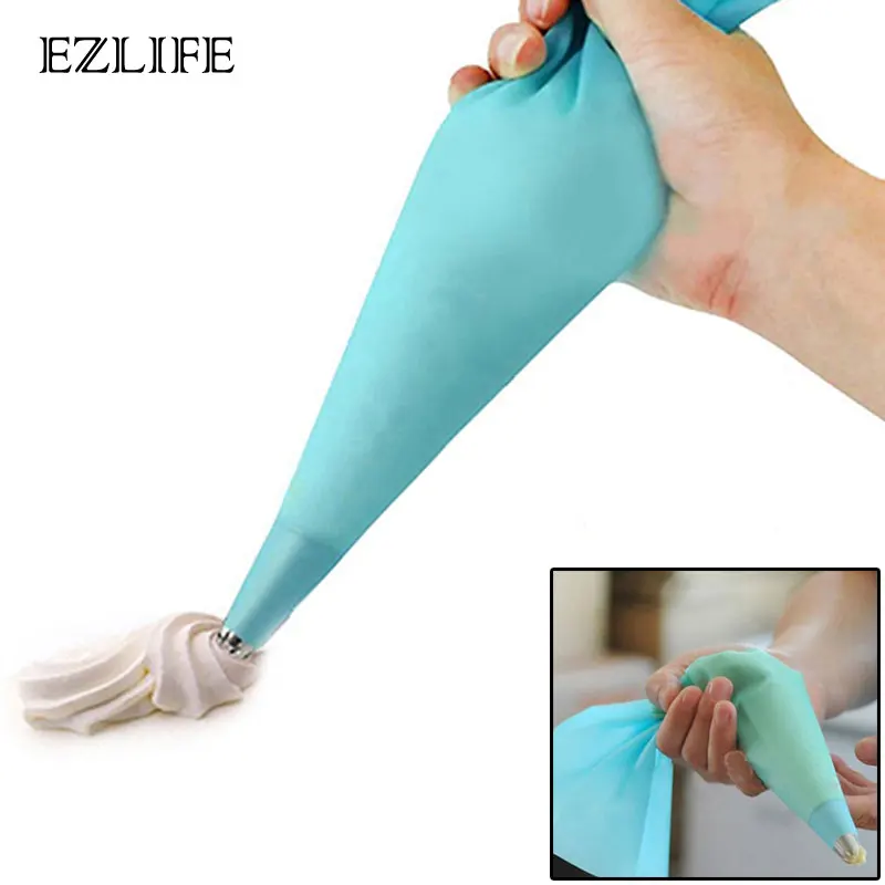 

EZLIFE Pastry Bag Silicone Cake Cream Icing Piping Pastry Bag Decorating Tools Cake Biscuit Cookies Chocolate Decorating Tool