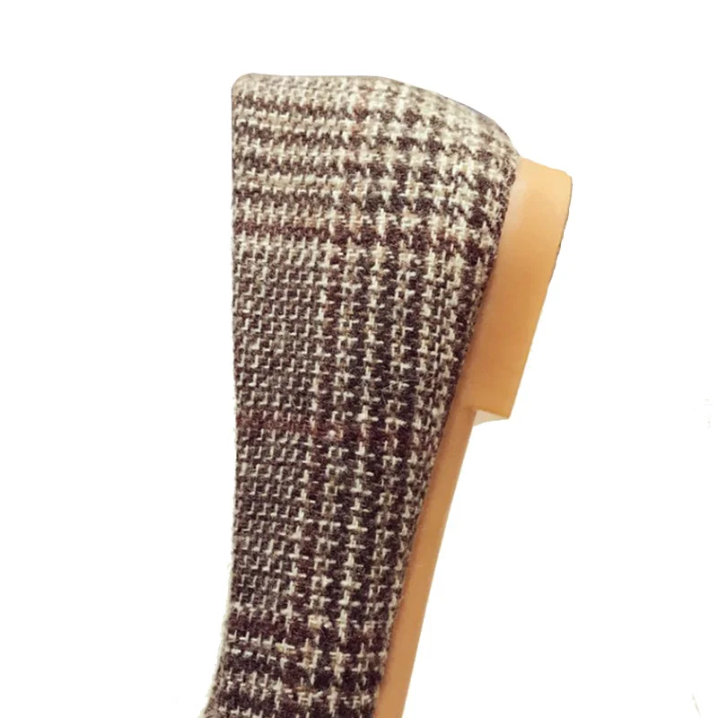 Confortable Femmes Nouvelle De Noir Appartements Plaid Marque Mode marron Taille Élégant Zh2825 Plus 41 Dames La Chaussures Doux IxfAw0fRq