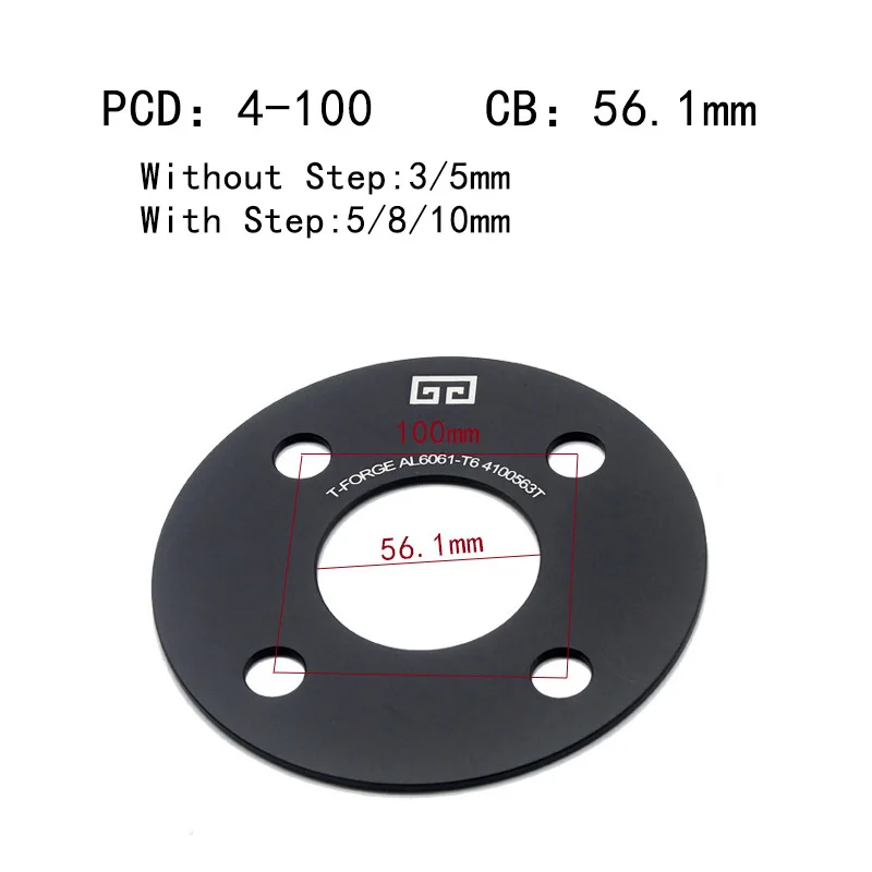 

2PCS Aluminum wheel spacers 4-100 56.1 suit for BMW Mini/ HONDA FIT GK5 NSIGHT R56/R57/R55/Coupe/Roadster