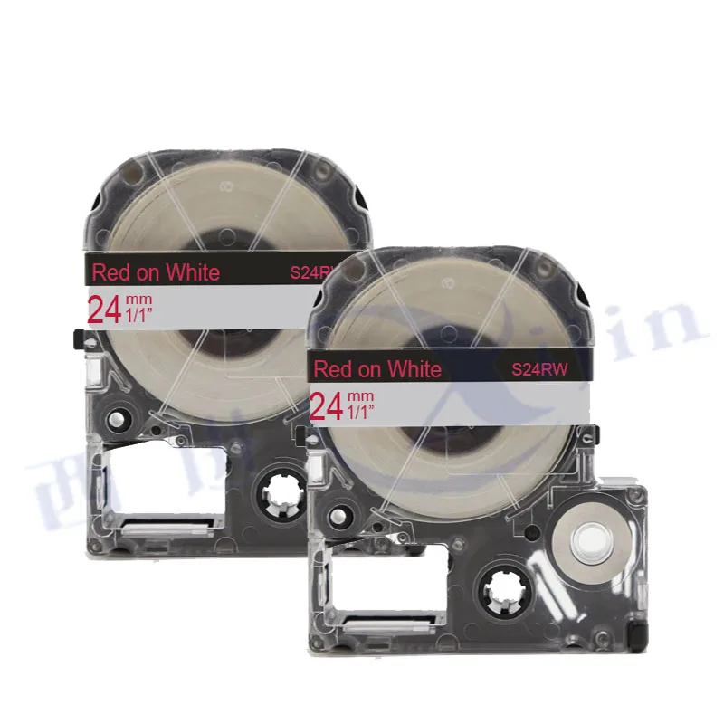 Xijin 2 шт./лот красный на белом Совместимость SS24RW LC tepra ленты для LW-300/400/600 P/700 принтер