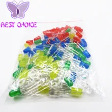 100 шт. 5 мм светодиодный диодный светильник Ассорти набор DIY светодиодный s Набор белый желтый красный зеленый синий