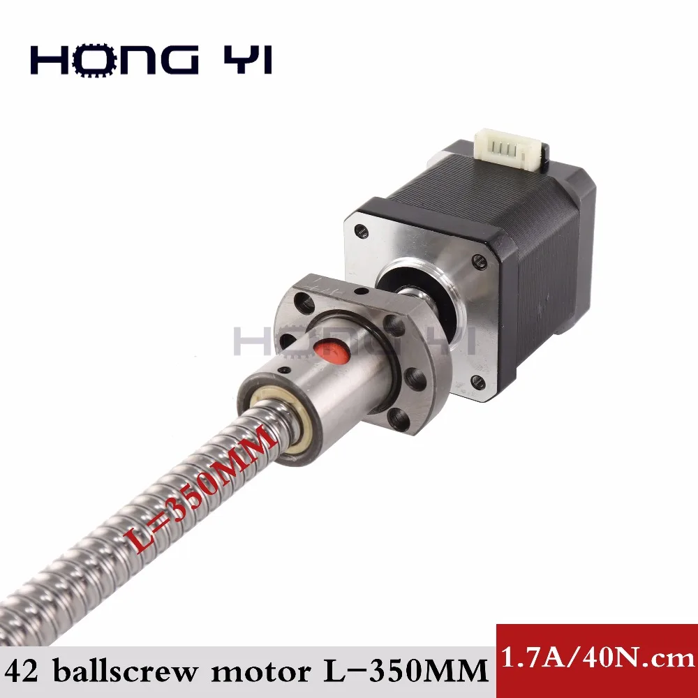 Nema17 шариковый винт шаговый двигатель 17HS4401S 1204 42bygh 1.7A 40N.CM ШВП SFU1204 L350MM для станка с
