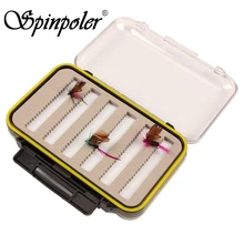 Spinpoler 1 шт. ABS пластиковая пена двухсторонняя приманка для ловли нахлыстом коробки для завязывания мушек искусственная приманка-насекомое ящик для хранения крючка