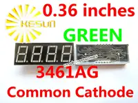 5Pcs X 0.36 Inches Groen Rood Gemeenschappelijke Kathode/Anode 4 Digitale Buis 3461AG 3461BG 3461AS 3461BS Led Display module