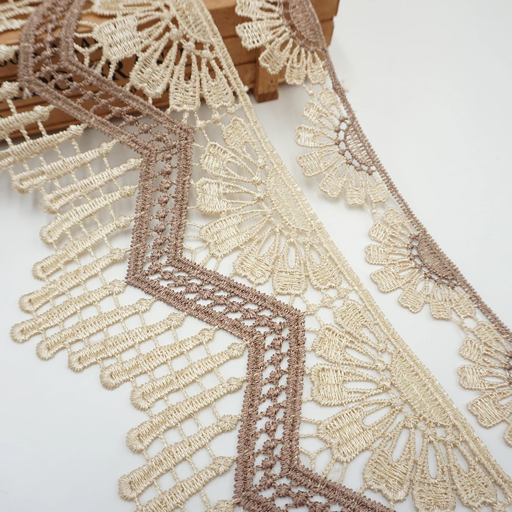 

12.9 meters Lace Trims Ribbon Webbing for Dress Sofa Cover Curtain Home Textiles Trimming Embroidered Strip Lace Fabric Sewing