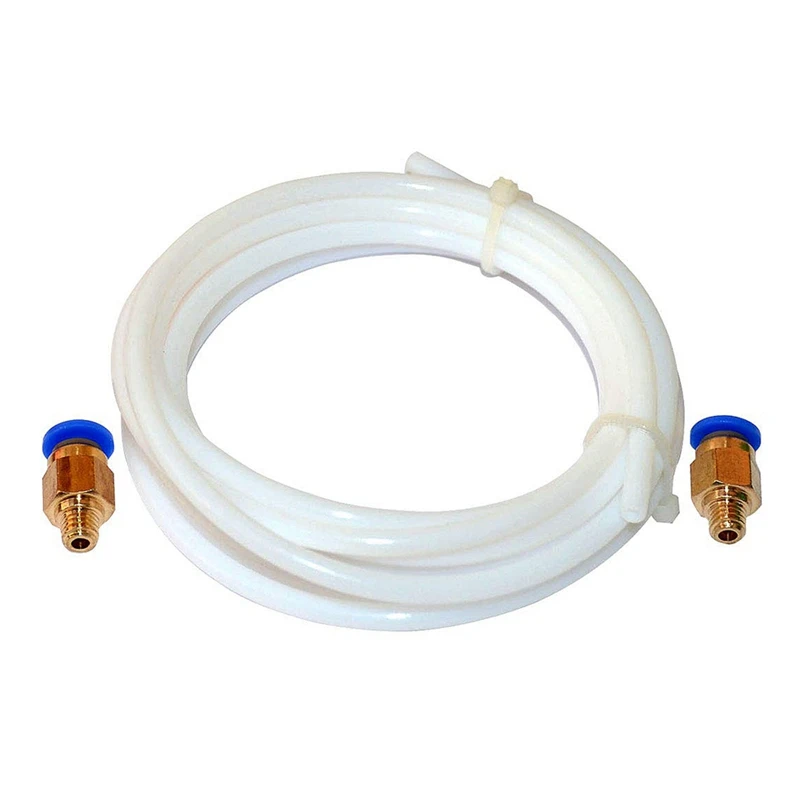 

2 Meters Ptfe Teflon Bowden Tube 1.75Mm Filament And Pc4-M6 Push-In Fittings For 3D Printer
