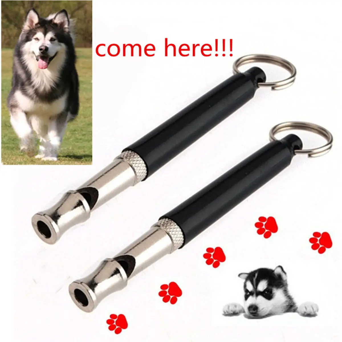 

UltraSonic Pet Dog Training Whistle Adjustable Sound Silent Key Chain 9cm Fashion style Dog Training Product for Pet Dog Trainer