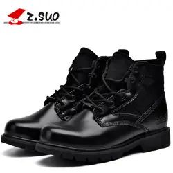 Z. Suo/Качественные Классические мужские ботинки-дезерты из нубука, ботинки из натуральной кожи, мужские уличные военные ботинки