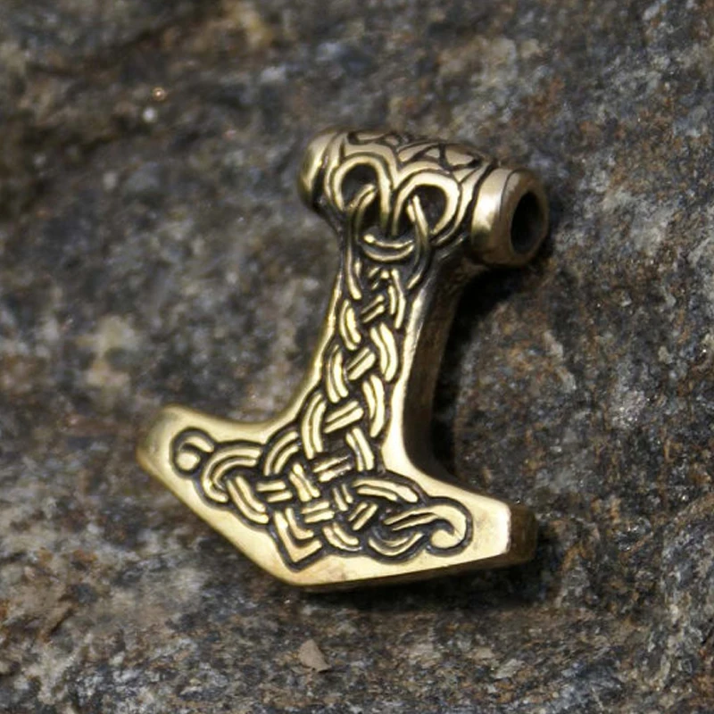 12 шт. бронзовая подвеска Молот Тора с символикой викингов амулет Mjollnir ювелирные
