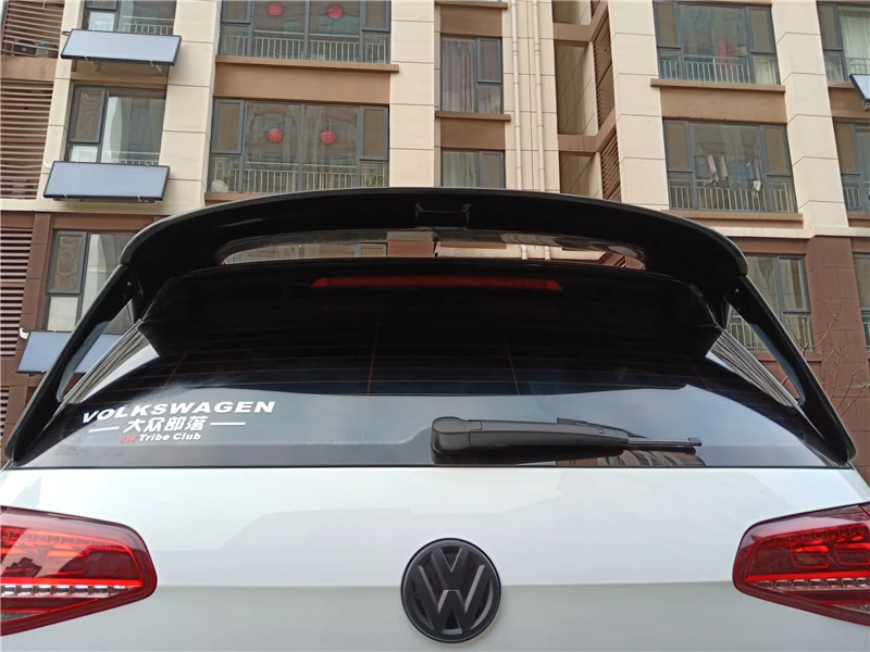 Дизайн, супер большой трехступенчатый спойлер 2013- для Volkswagen Golf 7 MK7, спойлер на крыше, гольф, грунтовка