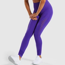 Женские леггинсы для фитнеса, Бесшовные женские леггинсы для тренировок с высокой талией, Женские однотонные Стрейчевые спортивные женские леггинсы