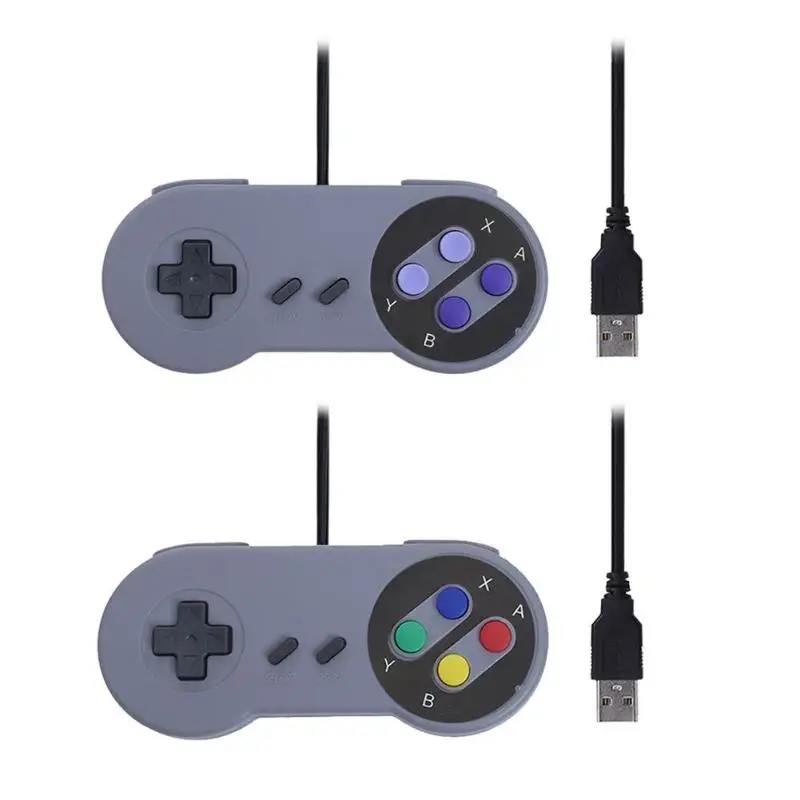 Computer Classic USB Plug NES Wired Handle Controller PC/USB/Nes Computer Game Handle Retro Handle USB NES Controller Full Set