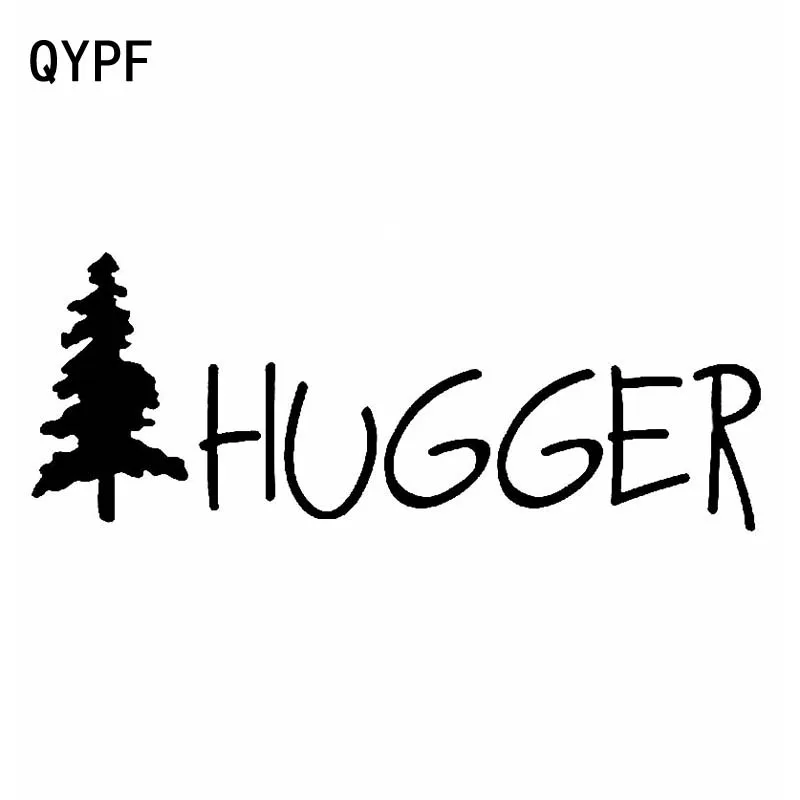 

QYPF 18.3cm*6.7cm HUGGER Pattern Tree Durable Light Economical Simple Vinyl Car Sticker Vivid Window Decal C18-0468
