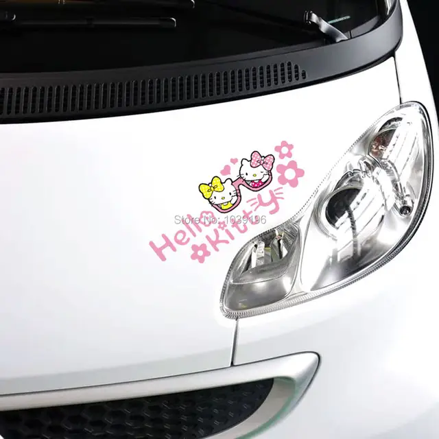 Online Shop Desain Kreatif Hello Kitty Dengan Kacamata Auto Decal