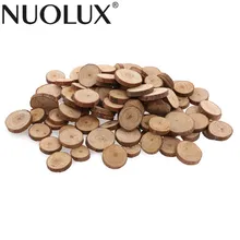 100 шт. 1.5-3 см полено ломтики диски для DIY ремесла свадебный центральные(дерево Цвет