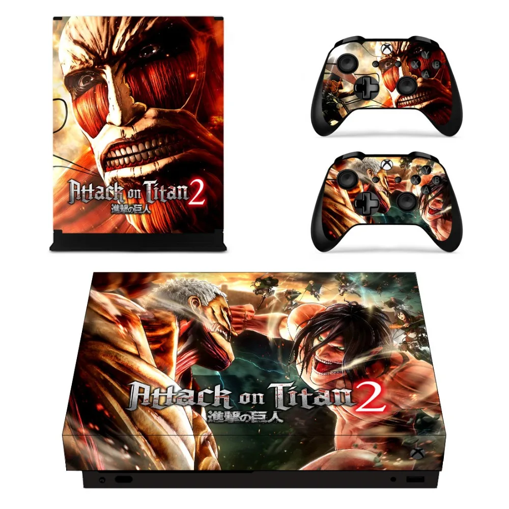 

2018 For Xbox One X Console And Controller Sticker Vinyl Decal Skins Game Attack On Titan 2 Skin Stickers Game Cover