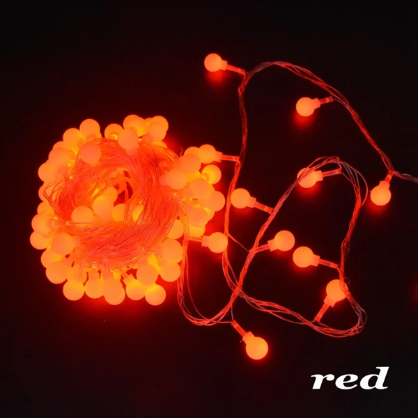 10 м 100 светодиодный Сказочный светодиодный светильник-гирлянда, декоративный светильник s, праздничный светильник ing для свадьбы, Рождества, сада - Испускаемый цвет: red