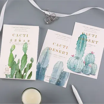

30 Pcs/box Cute stray cactus greeting card blessing card message cards birthday card postcard gift