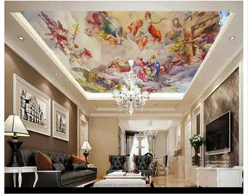 

3d wallpaper custom mural 3d non-woven wallpaper European style myth ceiling background wall decoration painting decoration