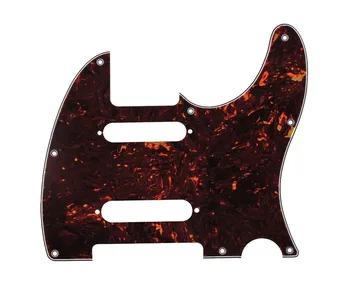 

Free shipping!4Ply 8 screw Holes Tortoise Shell Nashville TELE Style elec. Guitar Pickguard Scratch Plate replacement(Brown/Red)
