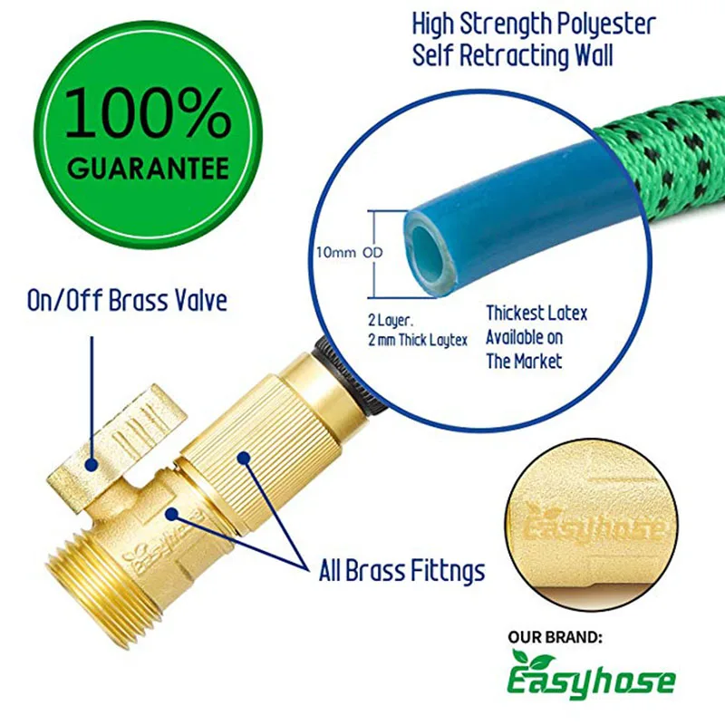 Hose Garden Scalable Gardening Magic Rubber Flexible Swellable Water Pipe Spray Gun Outdoor Watering System Car Wash 25FT-75FT Hose Garden Scalable Gardening Magic Rubber Flexible Swellable Water Pipe Spray Gun Outdoor Watering System Car Wash 25FT-75FT