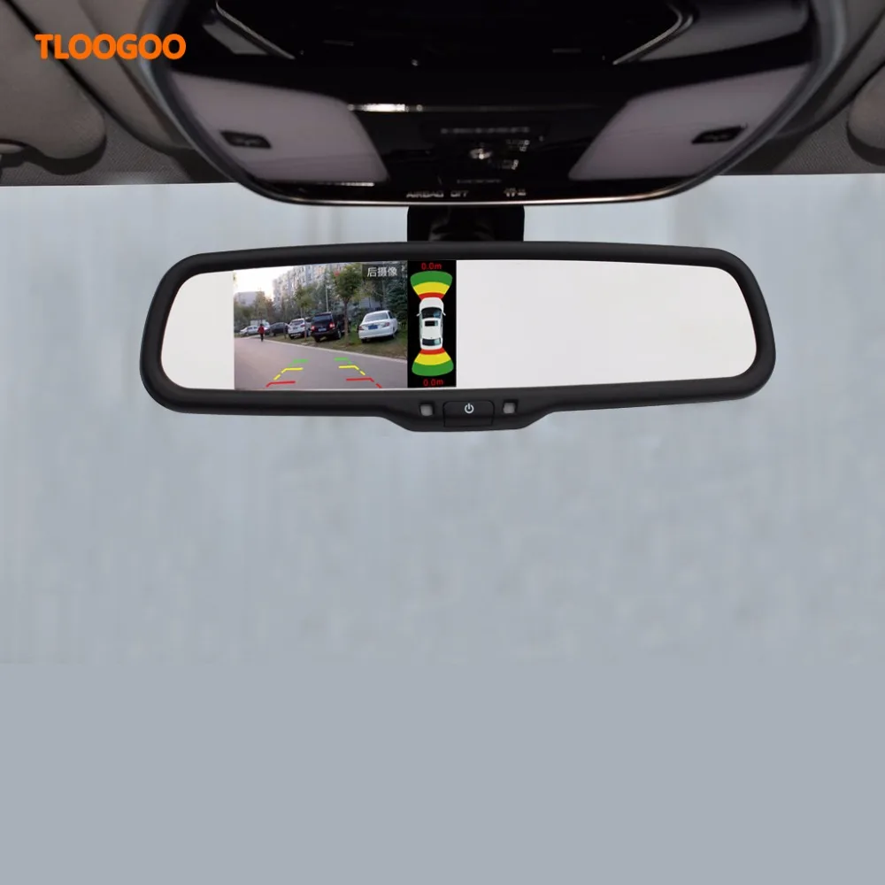 Us 169 0 Car Parking Sensor System 8sensors With Back Up Camera And Front Camera Interior Mirror Monitor 4 3inch In Parking Sensors From Automobiles