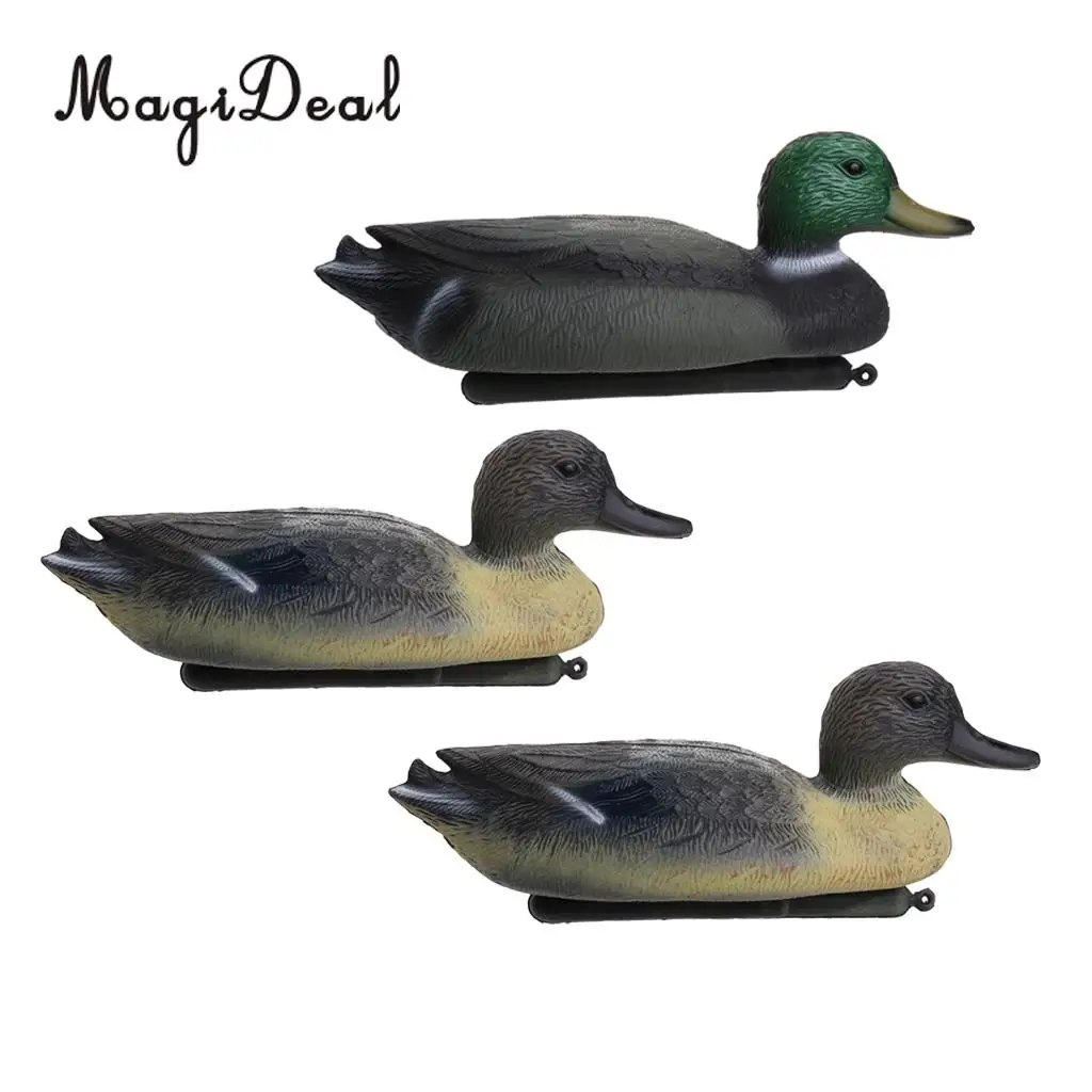3 Pieces Floating Duck Decoy Drake Hunting Bait Lawn Ornaments Garden Decors