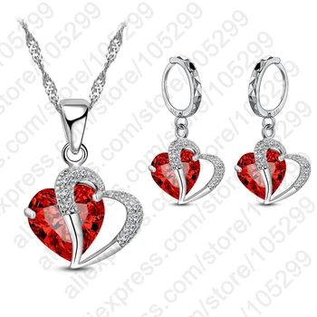 

Unique Design Cubic Zirconia Jewelry Sets 925 Sterling Silver Fashion Necklace Earrings Luxury Wedding Women Bridal Gift