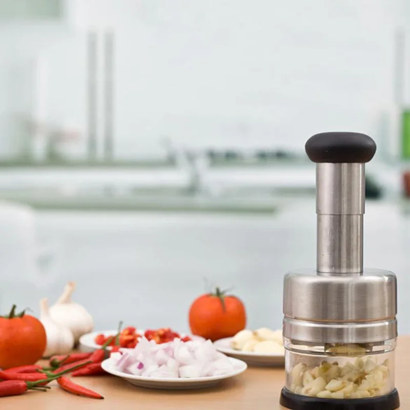 Stainless Steel Onion Garlic Chopper Cutter Squeezer Crusher Kitchen Pressing Vegetable Pressing Tool