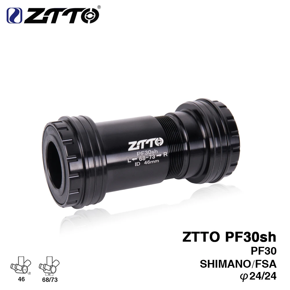 

ZTTO PF30sh PF30 24 Adapter bicycle Press Fit lock Bottom Brackets Axle for MTB Road bike parts 24mm Crankset chainset
