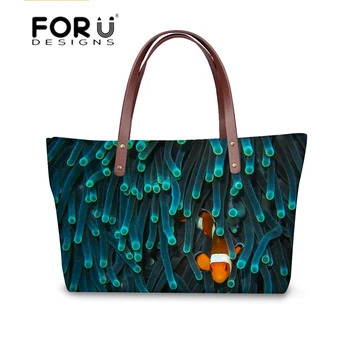 

Tropical Fish Printing Fashion Women Handbags Female Shoulder Bag Vintage Messenger Bag Ladies Casual Tote Bags Bolsa Feminina
