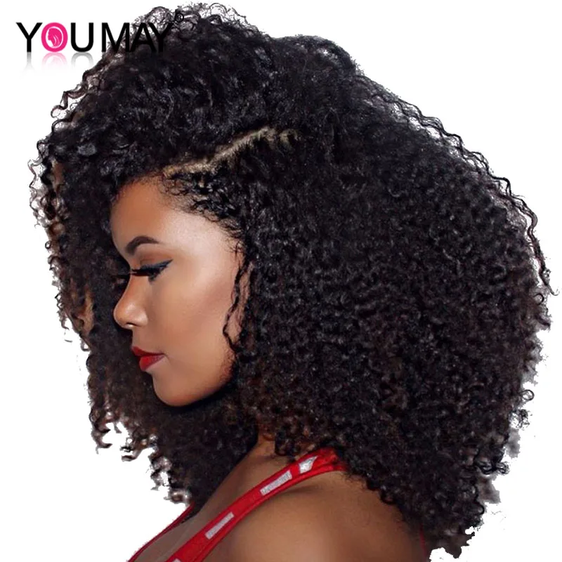 

Afro Kinky Curly Wigs For Women 360 Lace Frontal Wigs Pre Plucked Baby Hair 180% Brazilian 13X6 Lace Front Wigs You May Remy
