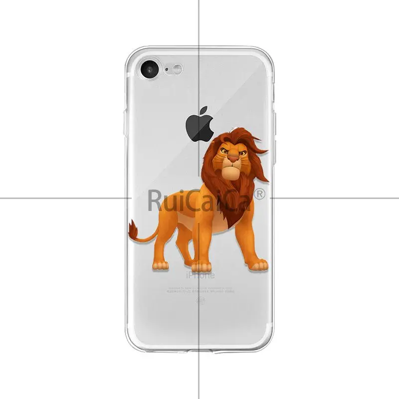 Ruicaica мультяшный Король Лев цветной рисунок чехол для телефона для Apple iPhone 8 7 6 6S Plus X XS max 5 5S SE XR чехол