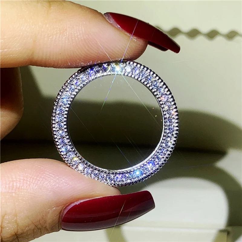 Винтажное женское кольцо, 925 пробы, серебро, ручная работа, 5А, кубический цирконий, женское свадебное кольцо для невесты, подарок для любимой