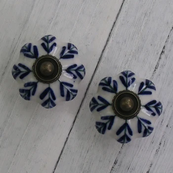 

6PCS Ceramic Pumpkin Knobs Kitchen cabinet Knob / Drawer Pulls Handles / Porcelain Pumpkins Decorative Hardware