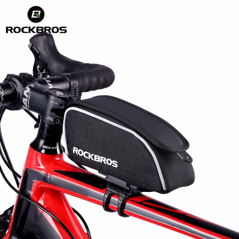 

ROCKBROS Bicycle Bag Rainproof Top Tube Cycling Riding Bike Bags with Lid Portable Convenient MTB Road Bicycle Bike Accessories