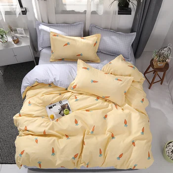

BEST.WENSD Bedding set king size bedlinen set carrot Bedding Winter bedsheets duvet cover sets Zipper quilt cover pillow case