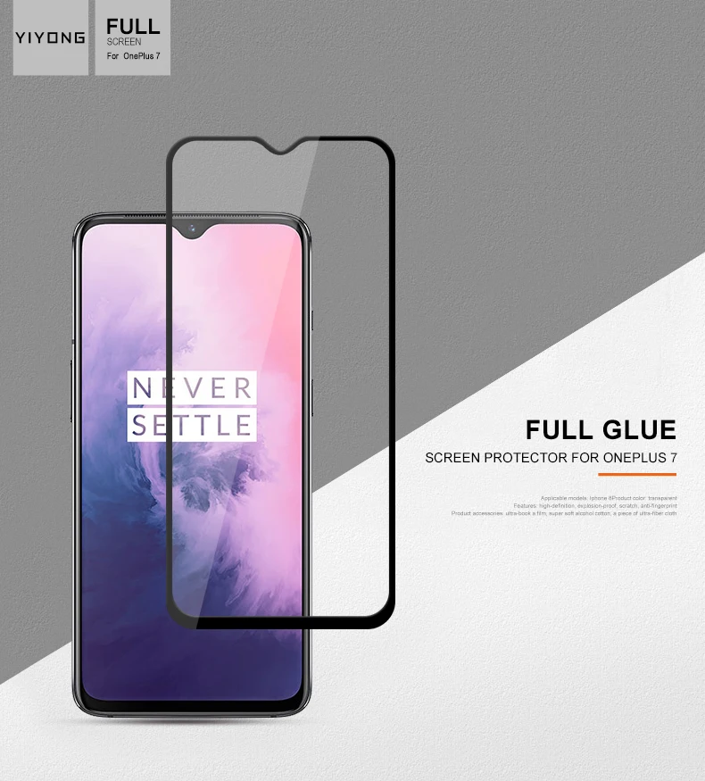 YIYONG 5D полное покрытие закаленное стекло для OnePlus 7 T 7 T 6 6T One Plus Защита экрана для OnePlus 7 7 T Pro 3D изогнутое стекло