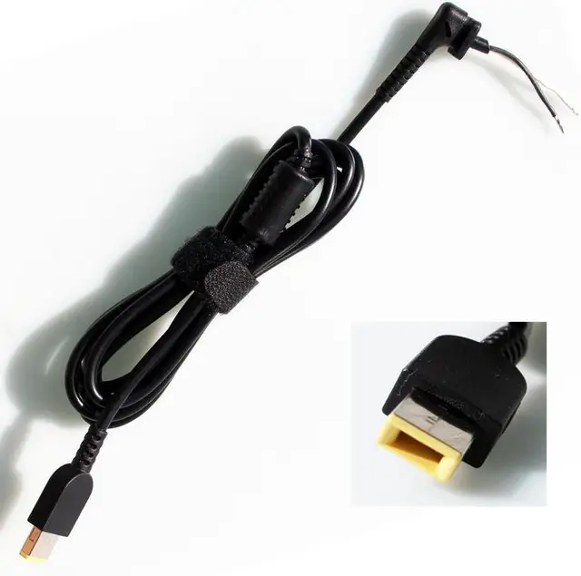 10pcs/lot USB Square yellow pin DC Power Charger Plug Cable connector for lenovo IBM Laptop