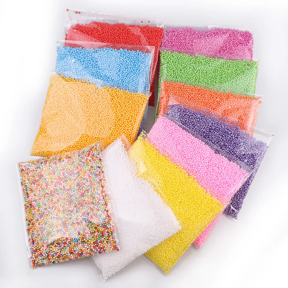 

11 Colors 2-4mm Mini Styrofoam Foam Balls Decorative Craft Bubble Ball Gift Slime Ball DIY Home Christmas Party Supplies