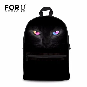 

FORUDESIGNS Backpack Women Black Cat Printing Laptop Backpack for Girls Mochila Infantil Rucksack Mochilas Mujer 2018 Bagpack