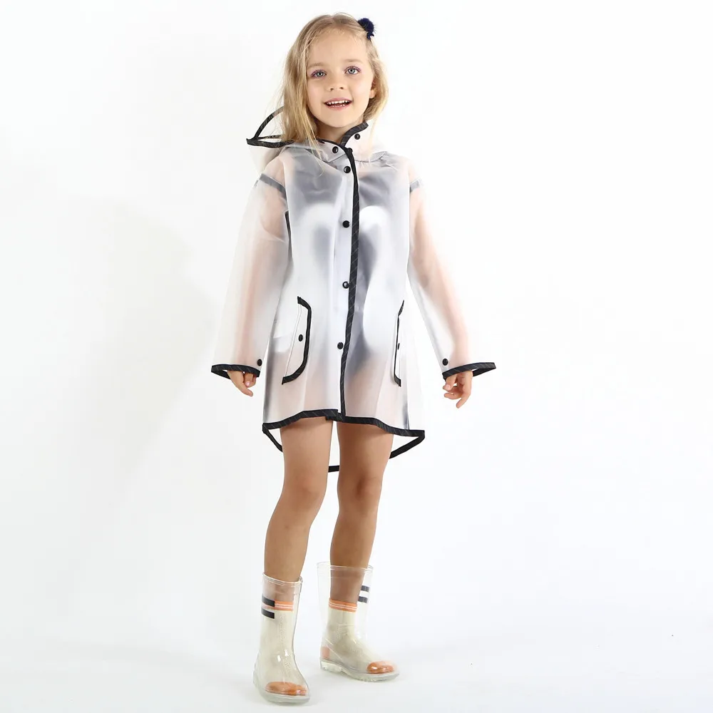 ARLONEET/Детский водонепроницаемый дождевик для мальчиков и девочек; прозрачный дождевик с бахромой и 3D-принтом динозавра; легкая дождевик; куртка EVA CJ02