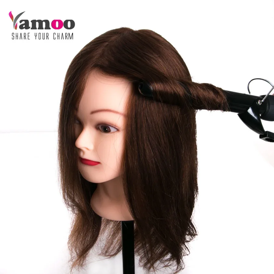 本当の髪ヘッド人形美容のための本当の髪のトレーニングヘッドプロマネキンヘッドカールすることができ