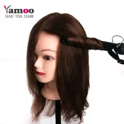 100% настоящие волосы голова куклы для парикмахеров реального голова с волосами для тренировки Профессиональный манекен головы