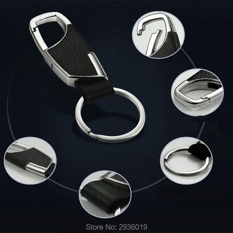 Car styling Men Leather Key Chain Car Key Ring for Volvo xc60 s60 s80 s40 v60 v40 xc90 v70 xc70